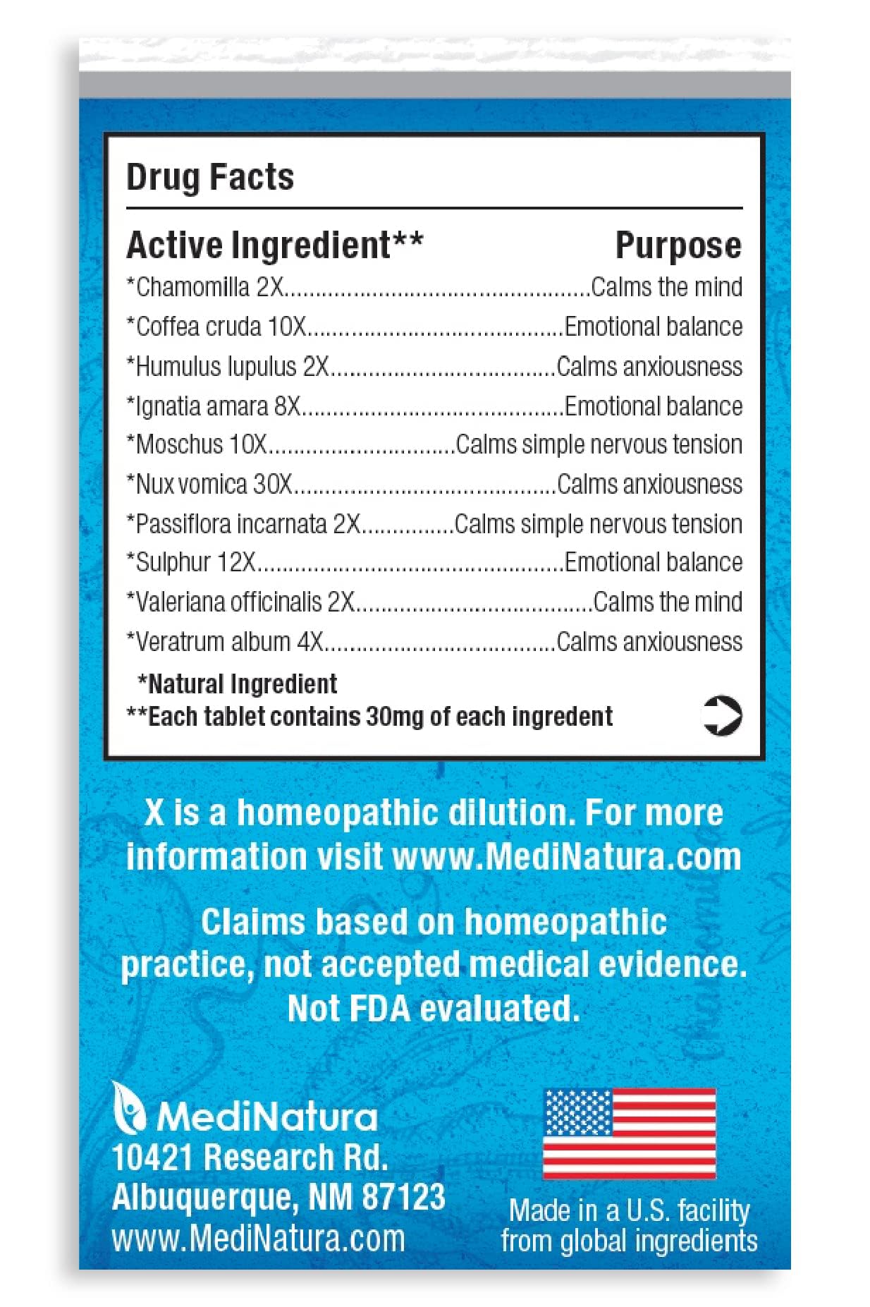 WellMind Calming Tablets - Homeopathic Formula for Minor Tension Relief and Occasional Sleeplessness - 100 Count