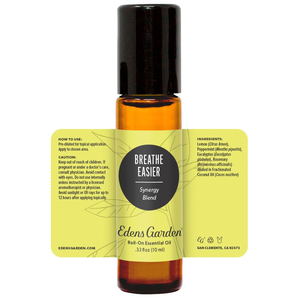 Edens Garden Breathe Easier Roll-On – 10 ml Pure Essential Oils