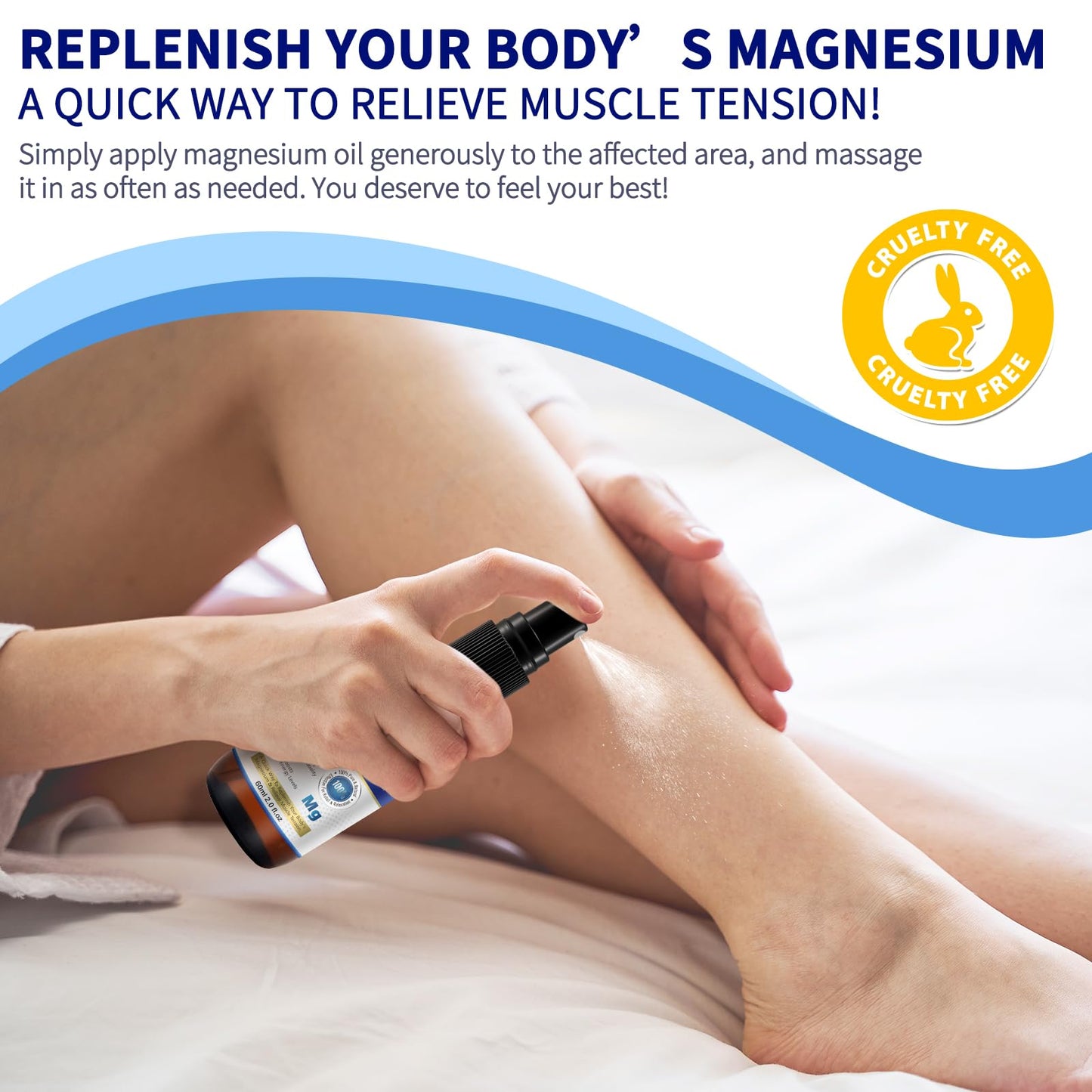 Pure Topical Magnesium Oil Spray – 60 ml | Fast Absorption, Energy & Muscle Support