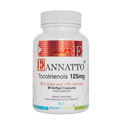 Wellness Extract Annatto Tocotrienols Vitamin E (125mg, 30 Softgels) – Tocopherol Free