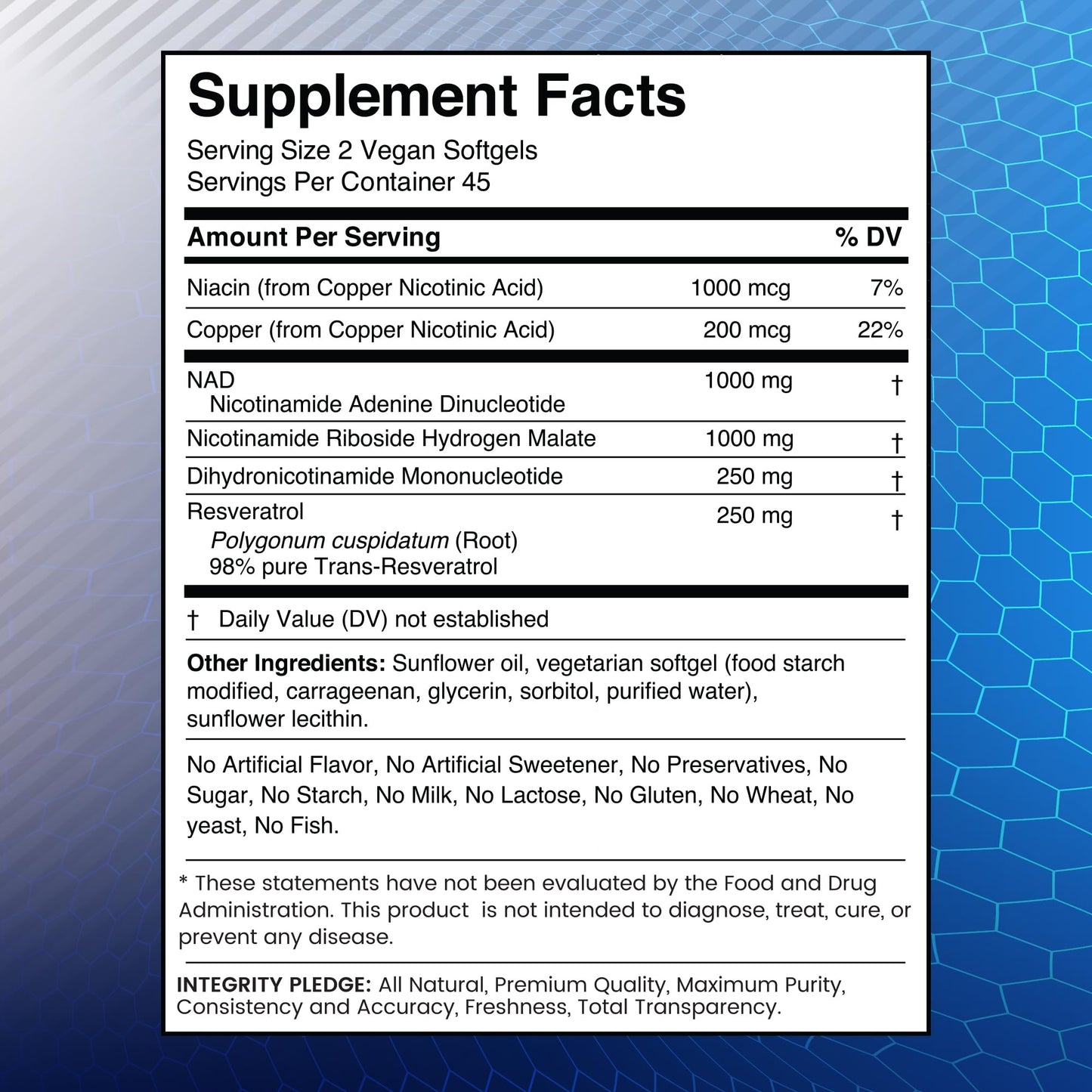 WELLNESS LABSRX NAD+ Supplement - Third-Party Tested NMNH Softgels with Resveratrol | Anti-Aging & Cellular Health — Made in USA