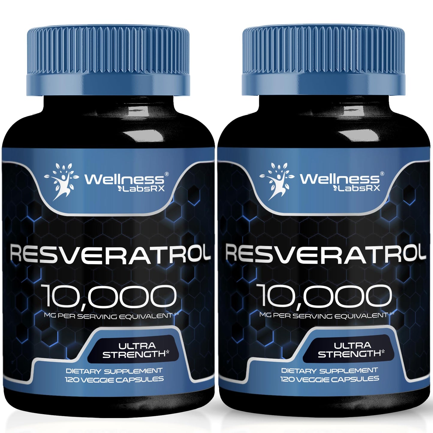 WELLNESS LABSRX Resveratrol 1000mg Capsules - 240 Count Pack of 2 - Japanese Knotweed