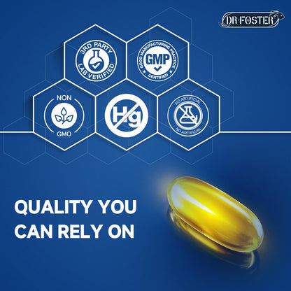 Advanced Omega-3 Fish Oil 2000mg – DHA, EPA, ALA | Heart, Brain & Joints Support – Vitamin D3 & E – 120 Softgels
