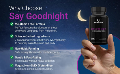Wellness Primal Melatonin-Free Sleep Aid - 90 Vegan Capsules