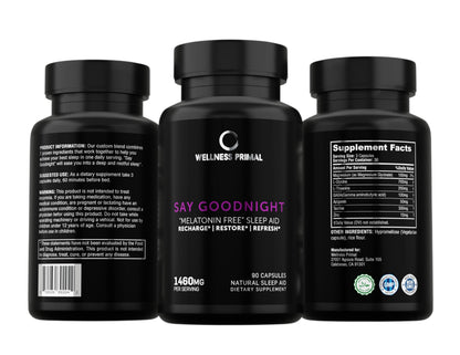 Wellness Primal Melatonin-Free Sleep Aid - 90 Vegan Capsules