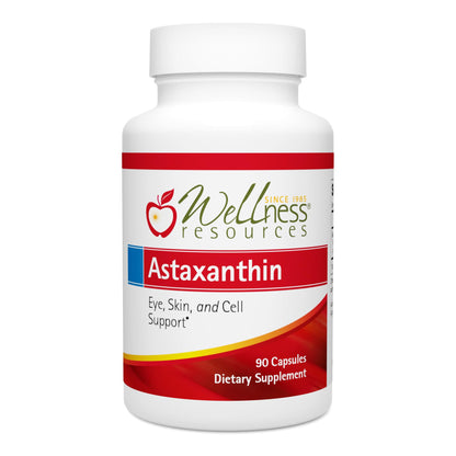 Wellness Resources Astaxanthin 6 mg – Whole Algae Haematococcus Pluvialis | 90 Capsules