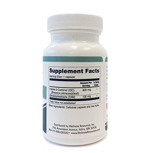 Wellness Resources I3C + DIM for Healthy Estrogen Metabolism & Detoxification | 60 Capsules