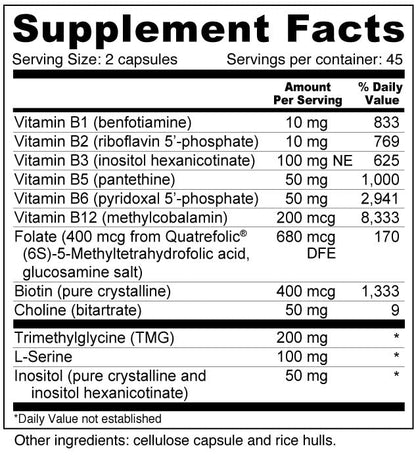 Wellness Resources Super Coenzyme B Complex - 90 Capsules | Hair Growth & Adrenal Support