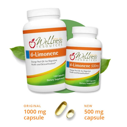 Wellness Resources High Potency d-Limonene 1000mg – 120 Capsules | Orange Peel Digestive Support