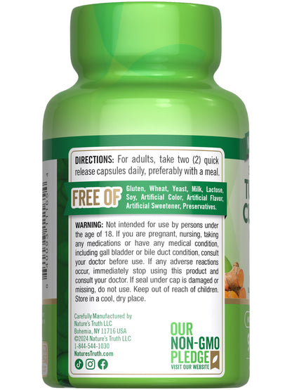 Nature's Truth Turmeric Curcumin Capsules | 2000mg | 90 Count | 95% Standardized Curcuminoids + Bioperine | Non-GMO & Gluten Free