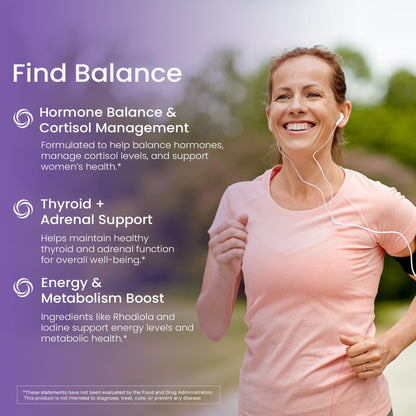 WellPath Soothe Hormone Balance for Women | Cortisol & Thyroid Support (60 ct)