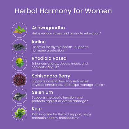WellPath Soothe Hormone Balance for Women | Cortisol & Thyroid Support (60 ct)