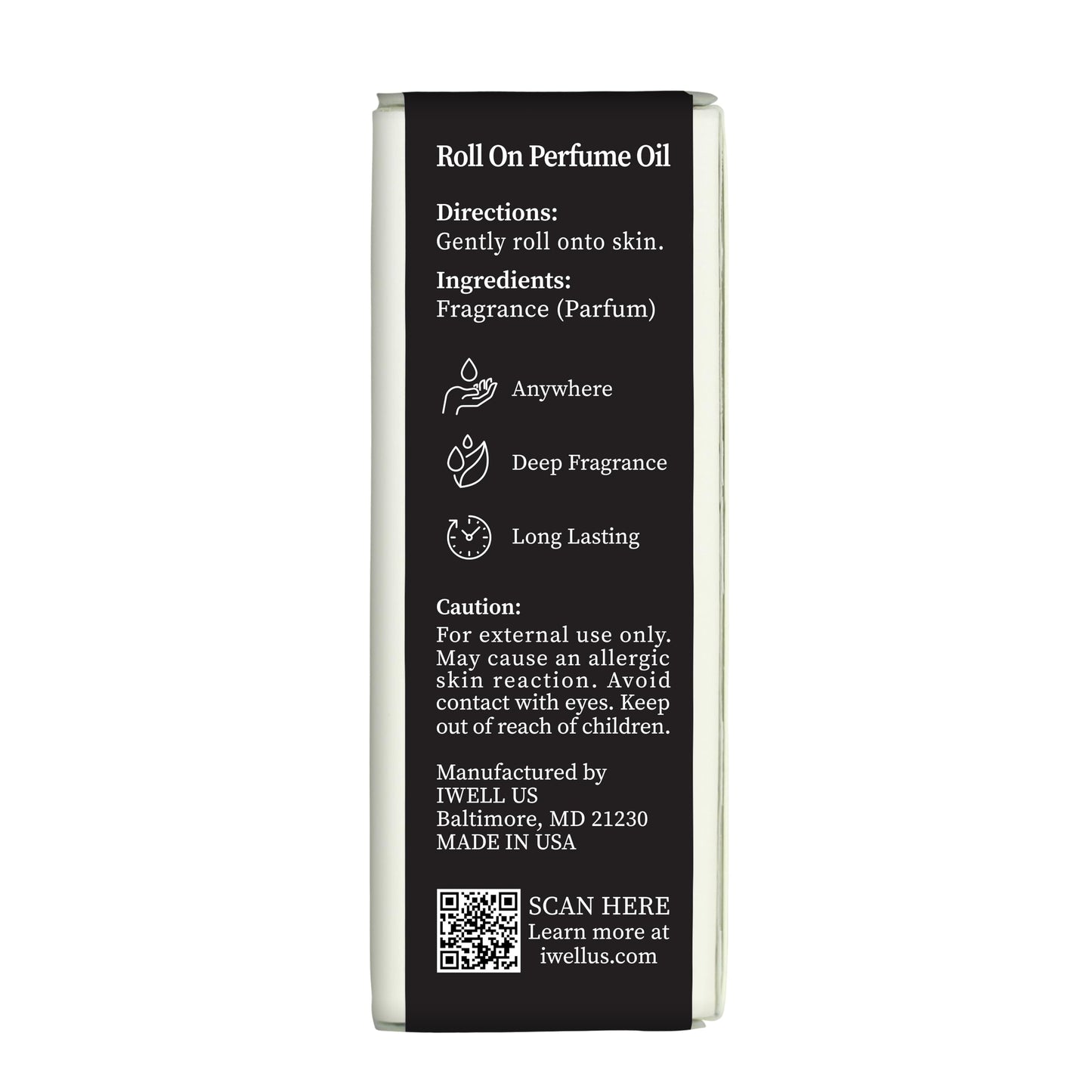 Well's Oil Roll-On Perfume Oil (Bacarat 540) | Long-Lasting | Paraben-Free | 0.33 Fl Oz / 10 ml