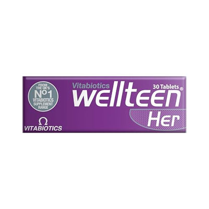 Wellteen Her by Vitabiotics – Nutritional Support for Teens 13–19 (30 Tablets)