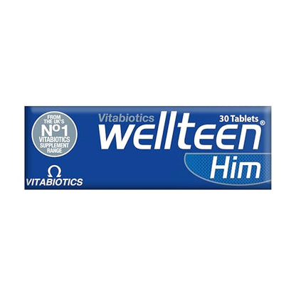 Wellteen by Vitabiotics Him Tablets x30 | 30 Pack | Cognitive & Immune Support