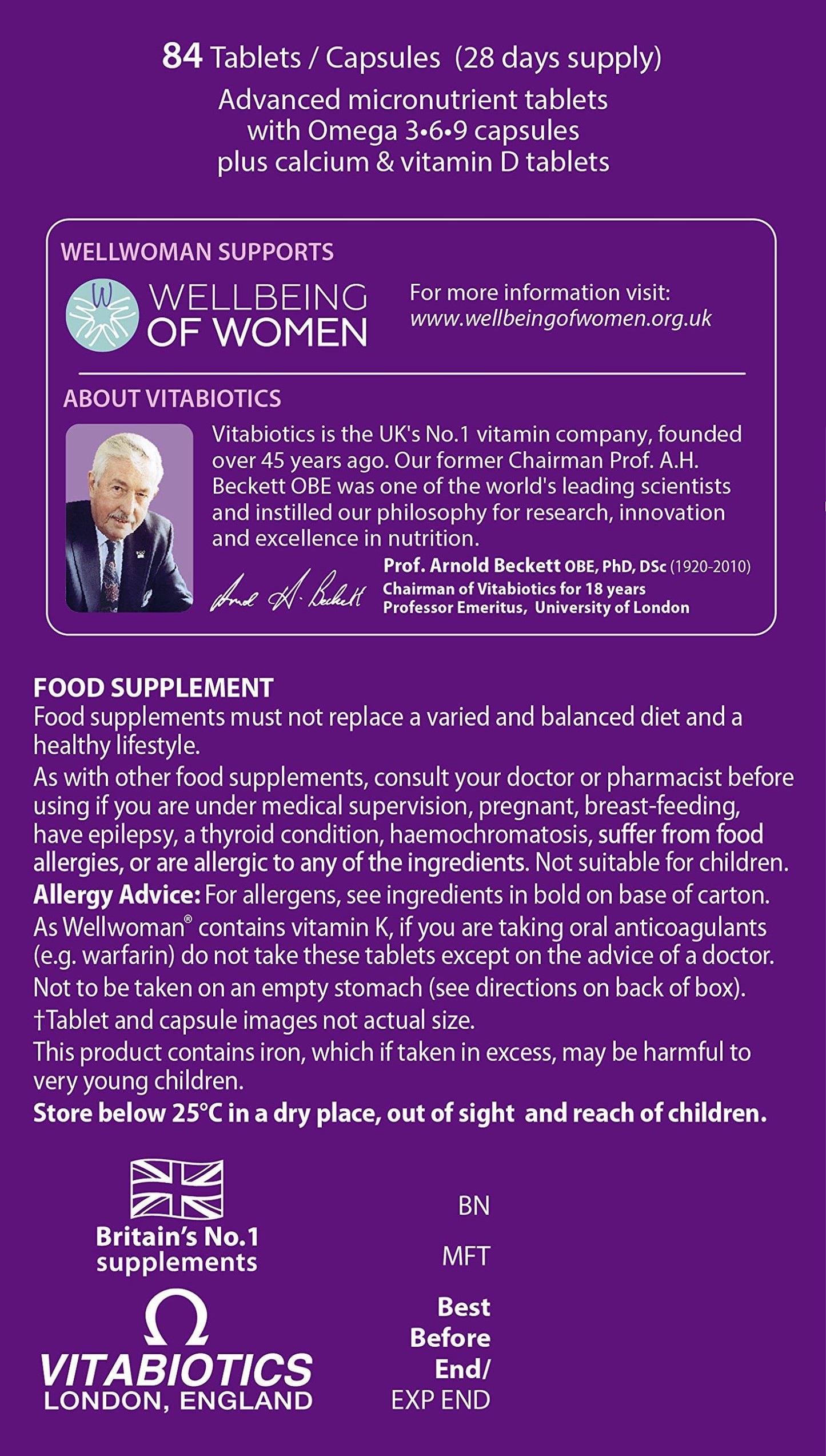 Wellwoman Max Capsules - Pack of 84 | Vitabiotics
