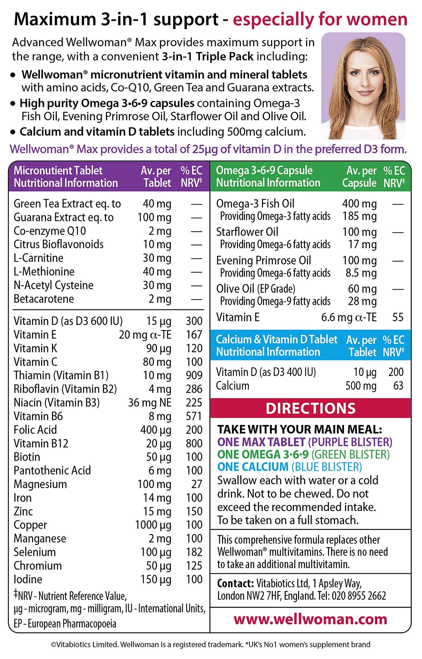 Wellwoman Max Capsules - Pack of 84 | Vitabiotics