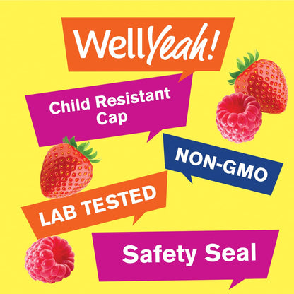 WellYeah Lions Mane Gummies for Adults – 2000mg per Serving, 60 Count (Pack of 2) – Gluten Free, Non-GMO, Berry Flavor