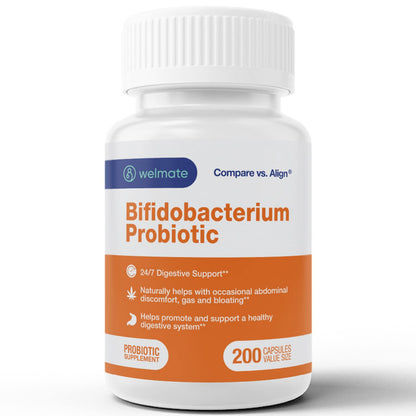 WELMATE Bifidobacterium Probiotic – Gut & Immune Support | 200 Count