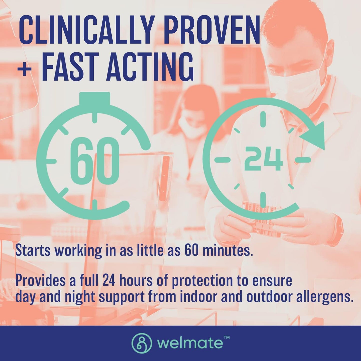 WELMATE Levocetirizine Dihydrochloride 5mg (180 ct) – Non-Drowsy 24-Hour Allergy Relief | OTC Antihistamine