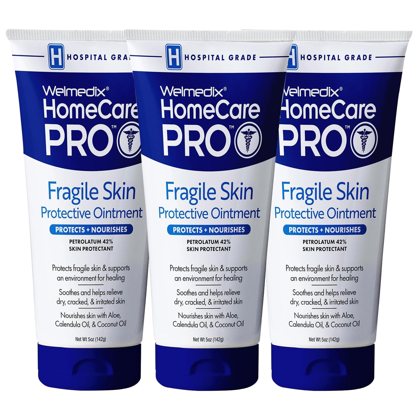 Welmedix Fragile Skin Protective Ointment | Hospital-Grade Barrier Cream with Calendula (3-Pack)