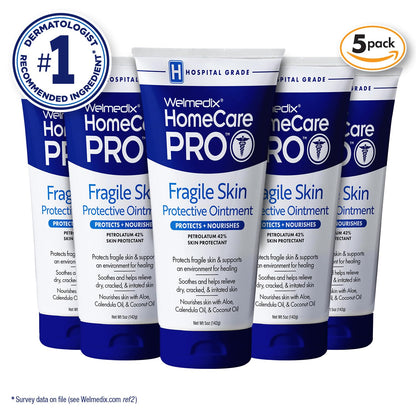 Welmedix Fragile Skin Protective Ointment | Hospital-Grade Barrier Cream with Calendula (Pack of 5)