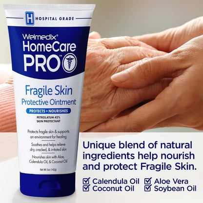 Welmedix Fragile Skin Protective Ointment | Hospital-Grade Barrier Cream with Calendula (Pack of 5)
