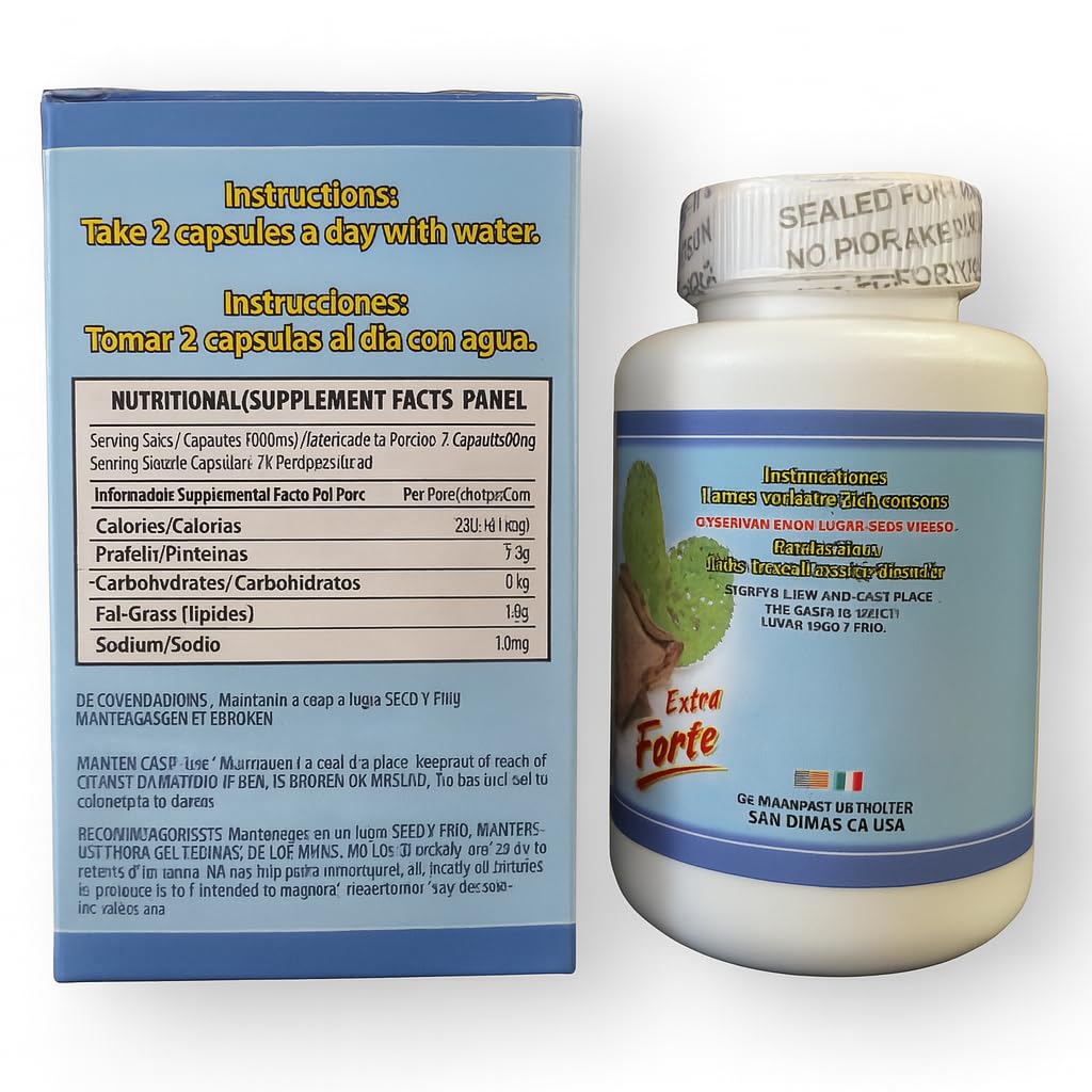 Wereke & Nopal Capsules – 60 Count (1000 mg Each) – Natural Herbal Supplement – Traditional Mexican Blend by Lo + Natural