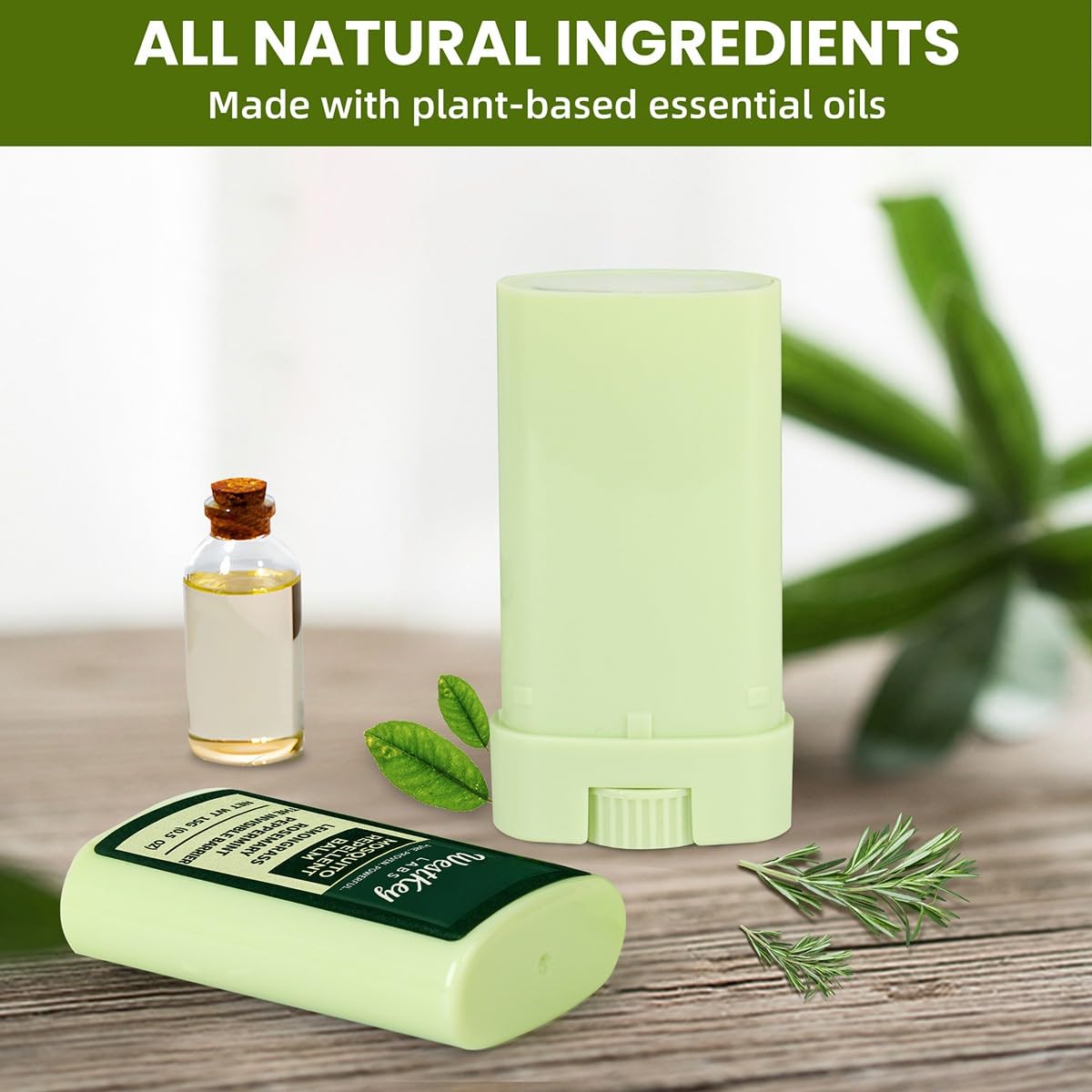 WestKey Labs Mosquito Repellent Balm Stick – 3-Pack (0.5oz Each) | DEET-Free Plant-Based Bug Repellent