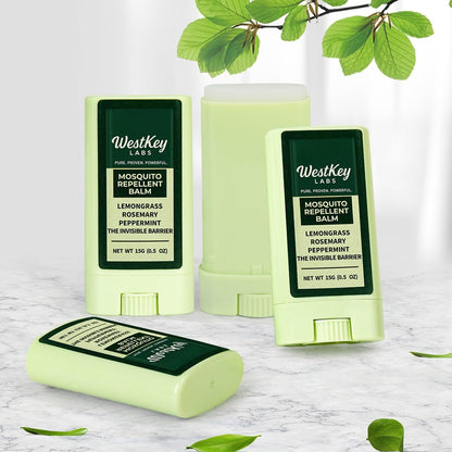 WestKey Labs Mosquito Repellent Balm Stick – 3-Pack (0.5oz Each) | DEET-Free Plant-Based Bug Repellent