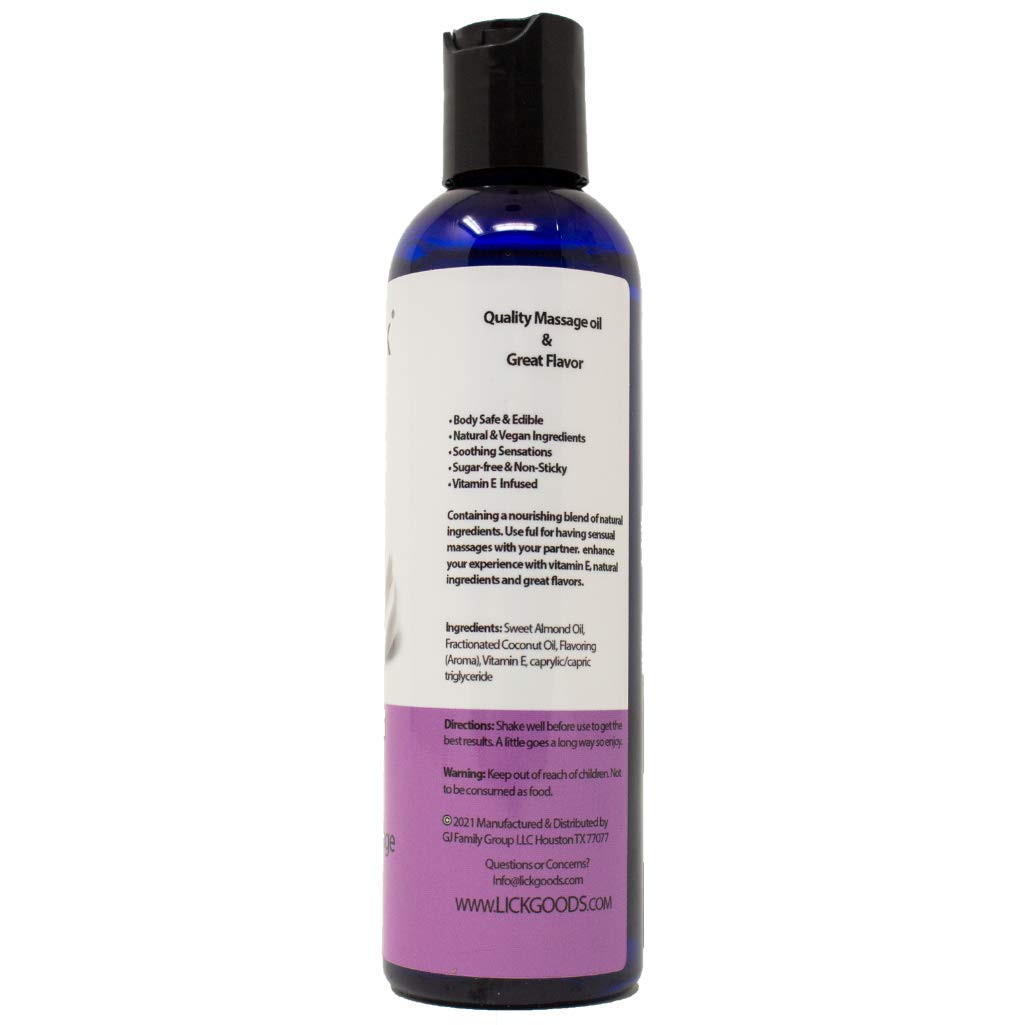 Whipped Cream Flavored Massage Oil for Couples – Edible Massage Lotion (4 oz) – Vegan, Non-Sticky