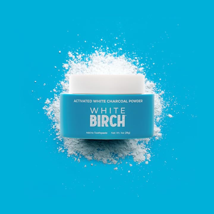White Birch Activated Charcoal Powder – Teeth Whitening, Fluoride-Free