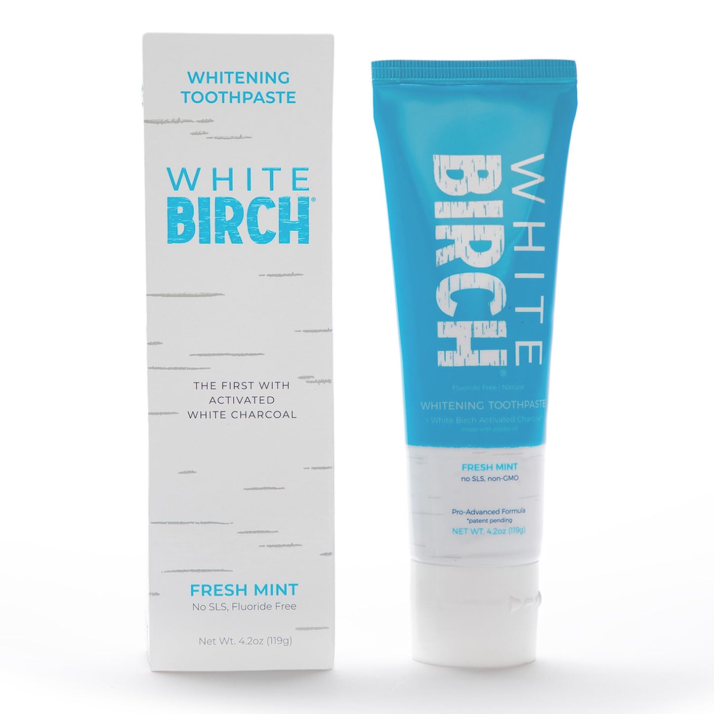 White Birch Activated Charcoal Toothpaste | Natural Teeth Whitening | No Fluoride