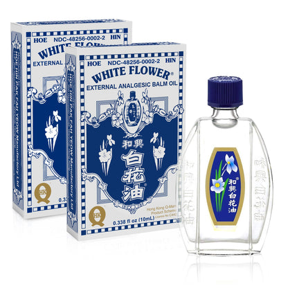 White Flower External Analgesic Balm Oil 10ml – 2 Packs | Authentic US Import