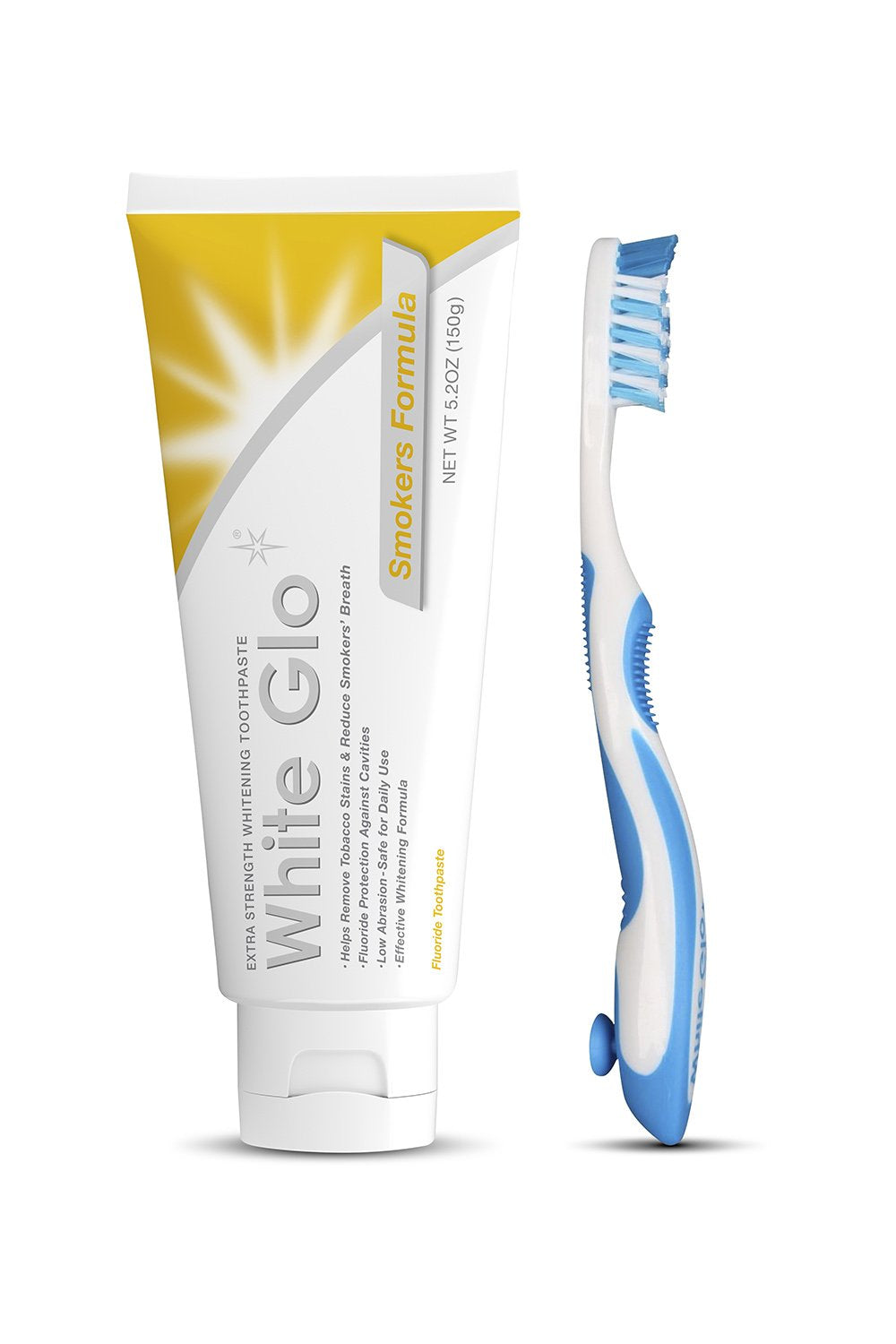 White Glo Smokers Formula Whitening Toothpaste - 5.2 oz + Free X Action Toothbrush
