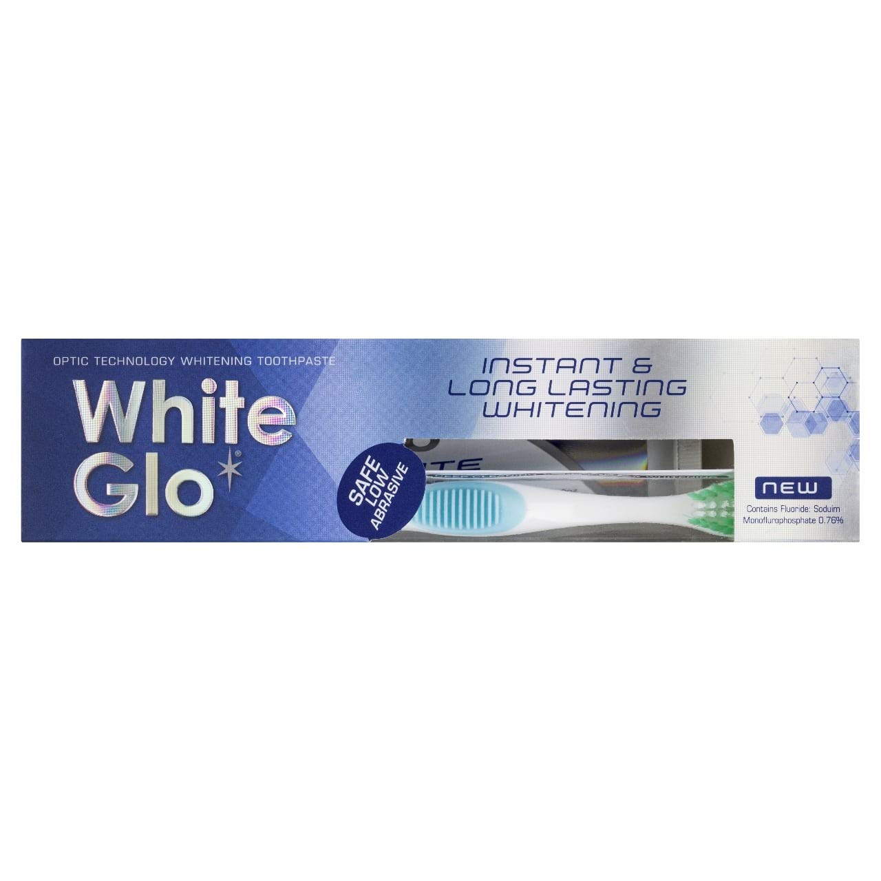 White Glo Instant White Optic Technology Toothpaste + Toothbrush – Instant Whitening