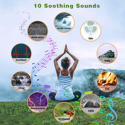White Noise & Diffuser Sleep Sound Machine with Night Light - Deep Brown 300ml Diffuser
