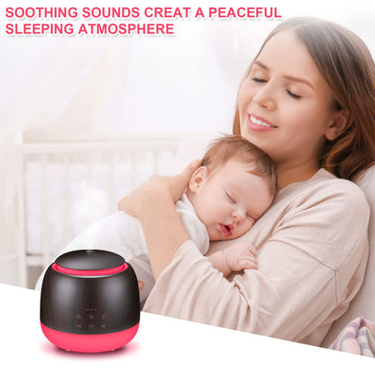 White Noise & Diffuser Sleep Sound Machine with Night Light - Deep Brown 300ml Diffuser