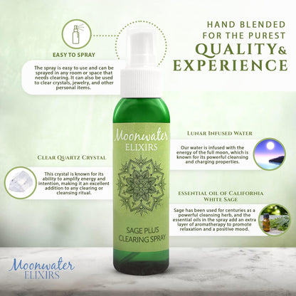 White Sage Smudge Spray – Reiki Charged Sage Mist for Cleansing & Aura Protection (4oz)