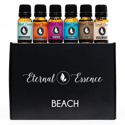 Beach Set of 6 Premium Fragrance Oils – Eternal Essence Oils (10ml each)