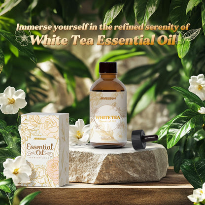 White Tea Essential Oil 4 oz (120 ml) – Pure, Natural Fragrance for Diffusers, Candles & Room Sprays