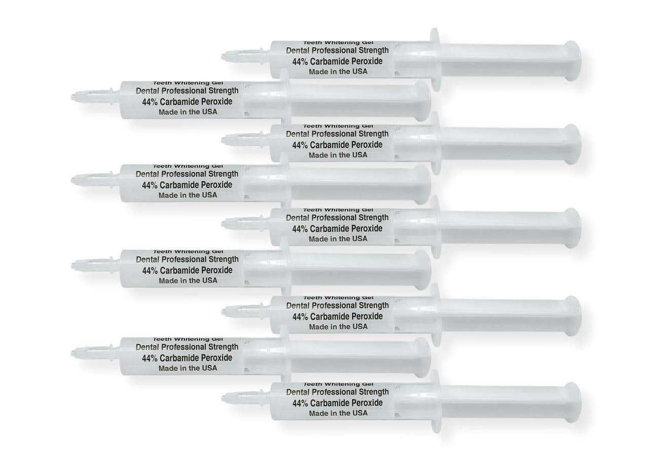 White Teeth Global 44% Carbamide Peroxide Teeth Whitening Gel Kit – 10 Syringes, 2 Trays, Shade Guide | At-Home Whitening