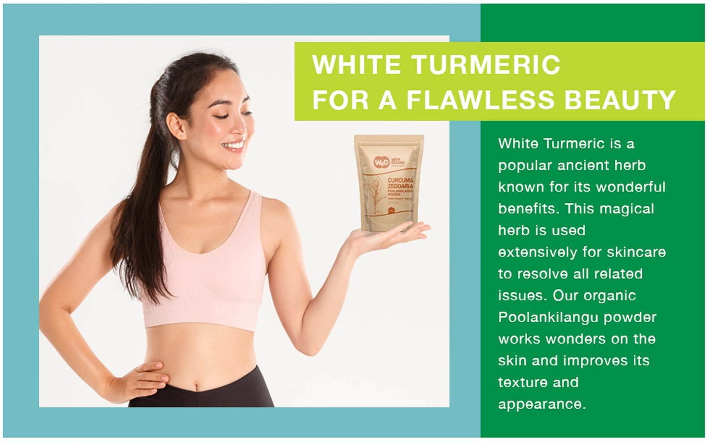 White Turmeric Powder (Poolankilangu, Curcuma Zedoaria, Kachur Root) – Ground 8 oz (226 g) Pack of 2