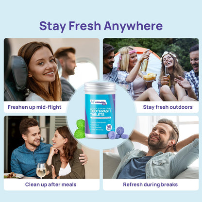 Whitebite Pro Color Correcting Toothpaste Tablets – Nano Hydroxyapatite | Fresh Breath & Whitening