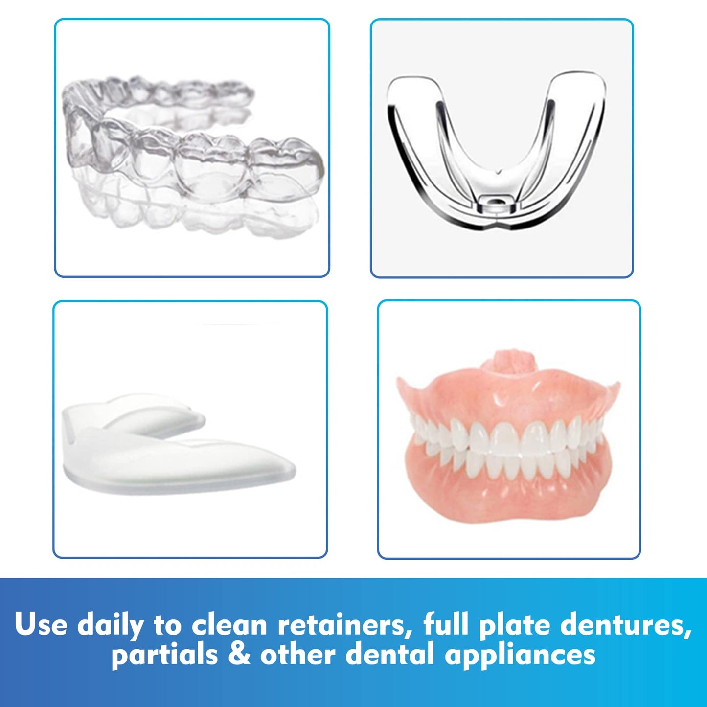 Aligner Cleaner & Denture Cleaner Foam – 2 Pack Whitener for Mouth Guards