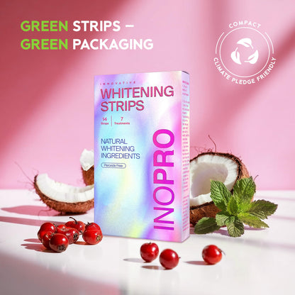 InoPro Teeth Whitening Strips Kit – 42 Strips, 21 Treatments, Peroxide Free