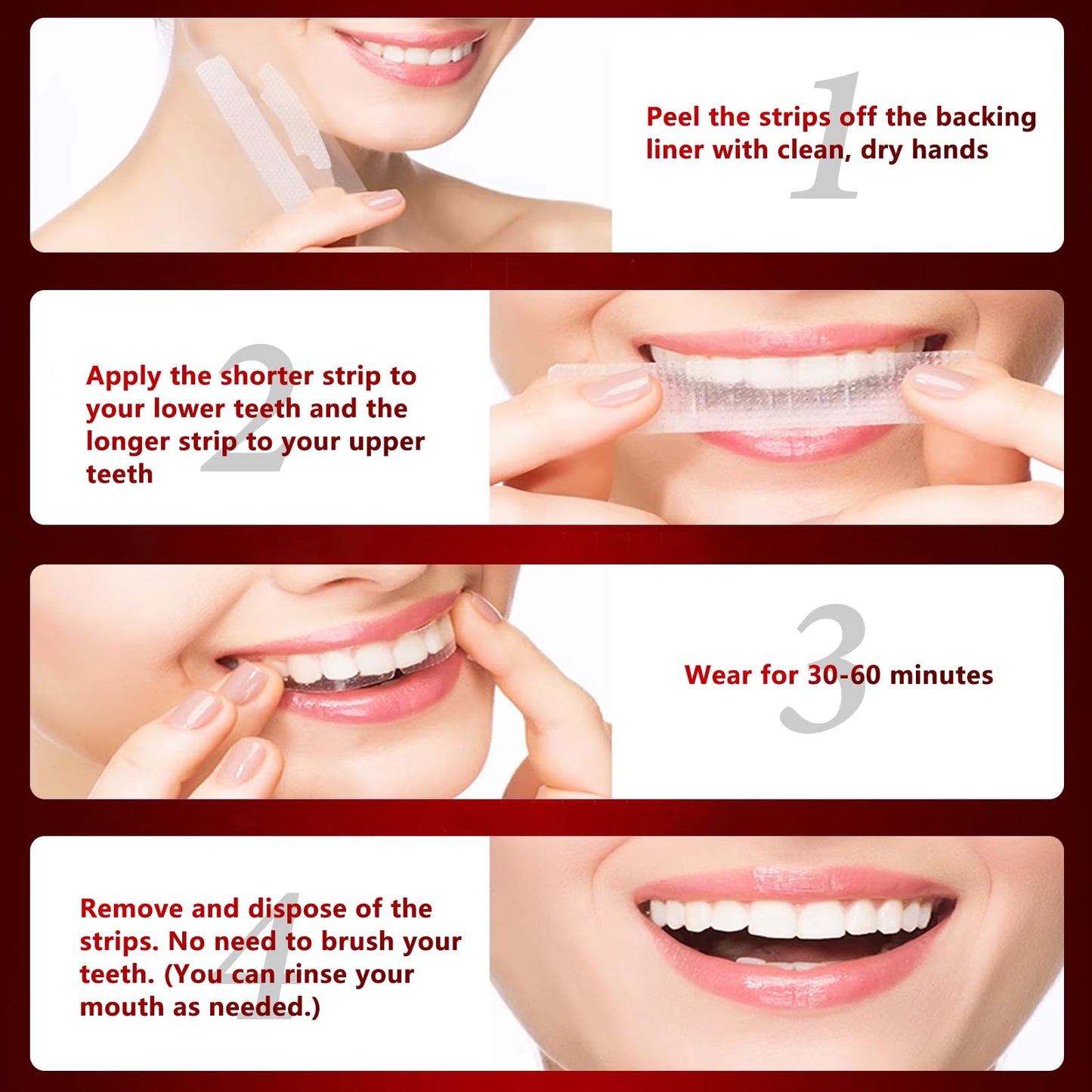 Teeth Whitening Strips – Dentist-Formulated, Enamel-Safe, 28 Strips