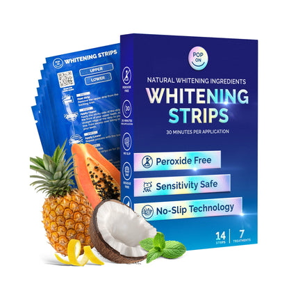 Whitening Strips for Sensitive Teeth – Enamel Safe, Peroxide-Free & Coconut Oil
