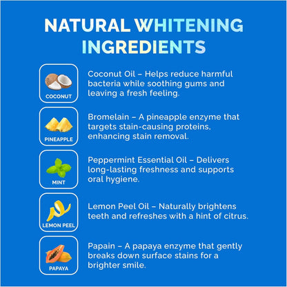 Whitening Strips for Sensitive Teeth – Enamel Safe, Peroxide-Free & Coconut Oil