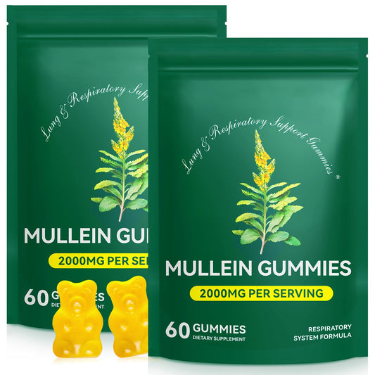 WHLH & Well-Being Mullein Leaf Gummies 2-Pack BritishVita | Premium UK Vitamins & Wellness Supplements